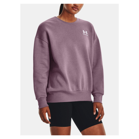 Fialová mikina Under Armour Essential Flc OS Crew