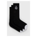 Ponožky Volcom (3-pack) pánske, čierna farba