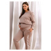 Béžové tehotenské teplákové nohavice SPO4238