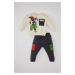 DEFACTO Baby Boy Marvel Comics Sweatshirt Sweatpants 2 Piece Set