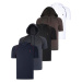 QUINTET SET T8570 DEWBERRY HOODIE MEN'S T-SHIRT-BLACK-WHITE-NAVY BLUE-ANTHRACITE-KHAKI