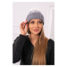 Women's cap Samara K346 gray+white