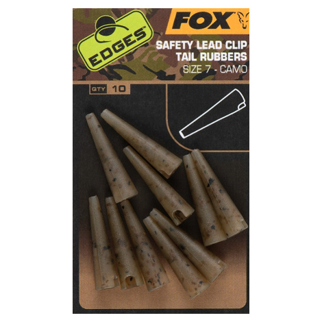Fox prezleky edges camo safety lead clip tail rubbers 10 ks veľkosť 7
