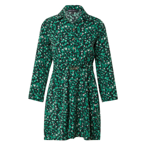 Mela London Košeľové šaty  zelená / čierna / biela