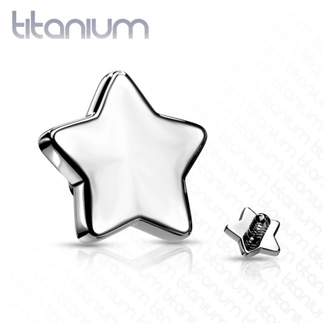 Titánová náhradná hlavička do implantátu, hviezdička 3 mm, hrúbka 1,2 mm