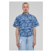 Men's shirt with print - camouflage/blue