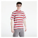 GUESS Cole Heather Stripe Tee Red/ White/ Grey