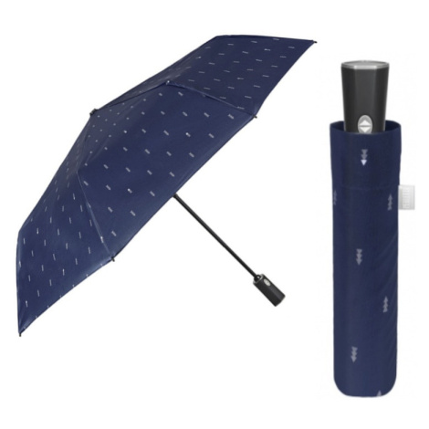 Time, Pánsky plnoautomatický dáždnik skladací Geometrico / modrý, 26401 Perletti