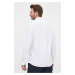 Bavlnená košeľa BOSS BOSS ORANGE pánska, biela farba, regular, s talianskym golierom, 50489341