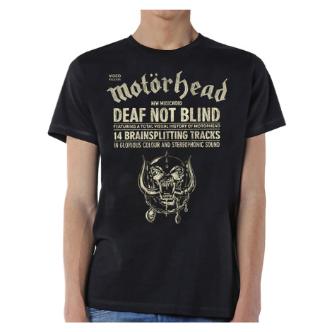 Motörhead tričko Deaf Not Blind Čierna