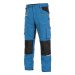 Canis (CXS) Montérkové nohavice do pása CXS STRETCH skrátené - Stredne modrá / čierna