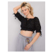 ČIERNY CROP TOP S VIAZANÍM TW-TP-BI-25455.43-BLACK