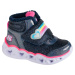 Tmavomodré dievčenské svietiace topánky Skechers Heart Lights - Brilliant Rainbow 302669N-NVPK