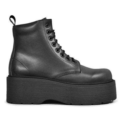 Členkové topánky Altercore Adara dámske, čierna farba, na platforme