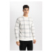 DEFACTO Relax Fit Crew Neck Patterned Knitwear Sweater