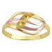 Zlatý prsteň s ručným rytím Rhea zo žltého a ružového zlata