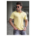Madmext Men's Yellow Polo Neck T-Shirt 5116