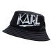 KLOBÚK KARL LAGERFELD K/IKON PRINT DECO BUCKET HAT čierna