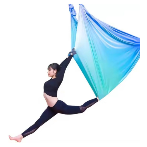 Sportago Aerial Yoga Hammock viacfarebný 2,7m - zeleno-modrá - 6m