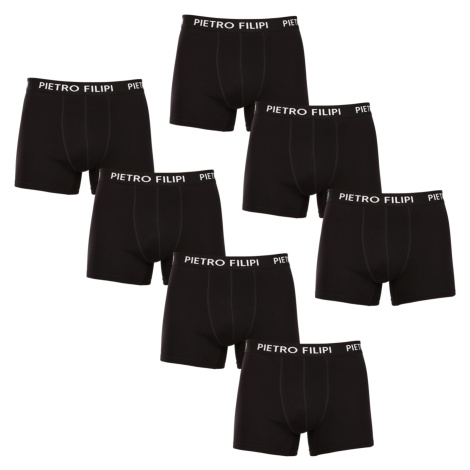 7PACK pánske boxerky Pietro Filipi čierné (7PBC2)