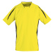 SOĽS Maracana 2 Ssl Uni funkčné tričko SL01638 Lemon / Black