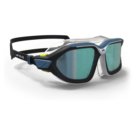 Plavecké okuliare Active zrkadlové sklá najväčšia veľkosť čierno-modré NABAIJI