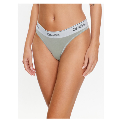 Calvin Klein Underwear Stringové nohavičky 000QF7208E Zelená