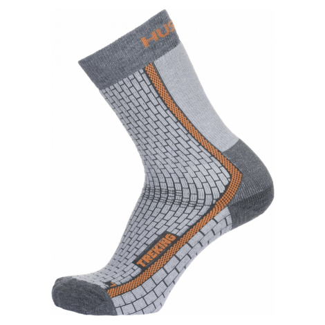 Husky Treking šedá/oranžová, XL(45-48) Ponožky