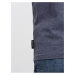 Sivomodré pánske basic tričko s véčkovým výstrihom Ombre Clothing