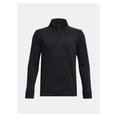 Čierna chlapčenská mikina Under Armour UA Armour Fleece 1/4 Zip