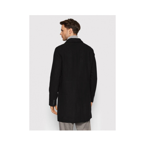 Selected Homme Vlnený kabát Hagen 16081403 Čierna Regular Fit