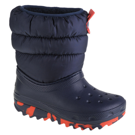 Crocs  Classic Neo Puff Boot Kids  Obuv do snehu Modrá