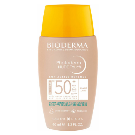 Bioderma Tónovaný ochranný fluid s efektom prirodzeného make-upu SPF 50 Photoderm Nude Touch Min