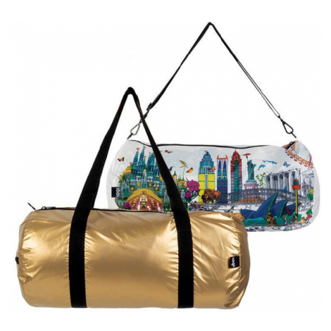 Viacfarebná obojstranná športová taška Kristjana S Williams Interiors Gold & World Skyline Weeke