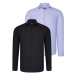 DUAL SET G726 DEWBERRY MENS SHIRTS-BLACK-LILAC