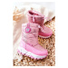 Children's Warm-up Snowboots with zip Pink Layoth