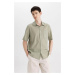 DEFACTO Relax Fit Polo Collar Cotton Short Sleeve Shirt