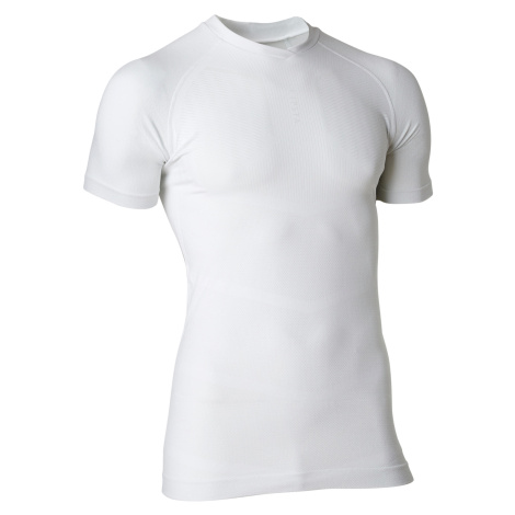 Pánske spodné tričko na futbal keepdry 500 s krátkymi rukávmi čierne KIPSTA