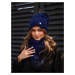 Navy blue winter set with scarf