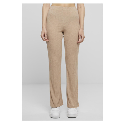 Women's ribbed trousers beige Urban Classics