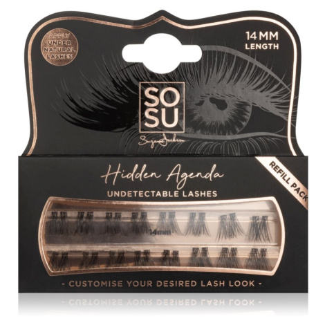 SOSU Cosmetics Hidden Agenda Undetectable Lashes trsové nalepovacie mihalnice bez uzlíka 14 mm