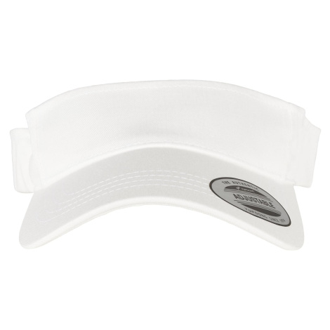 Curved visor cap white