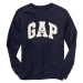 GAP CREWNECK LOGO Pánska mikina, tmavo modrá, veľkosť