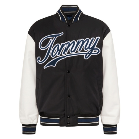 Tommy Jeans Prechodná bunda  tmavomodrá / čierna / biela Tommy Hilfiger
