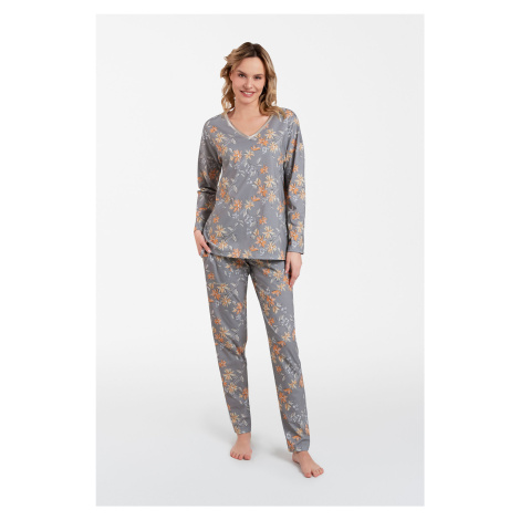 Women's pajamas Kasos long sleeves, long legs - print Italian Fashion