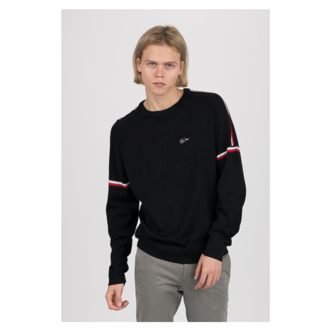 Tommy Hilfiger Sveter - 2 MB TECH STRIPE SWEATER čierny