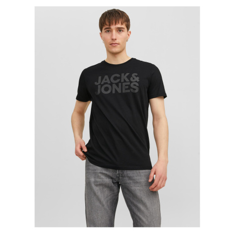 Čierne pánske tričko Jack & Jones Corp