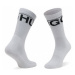 Hugo Súprava 2 párov vysokých pánskych ponožiek 2p Qs Rib Iconic Cc 50459409 Biela