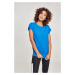 Women's T-shirt with extended shoulder light blue