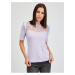 Orsay svetlofialové dámske tričko s čipkou - Ženy